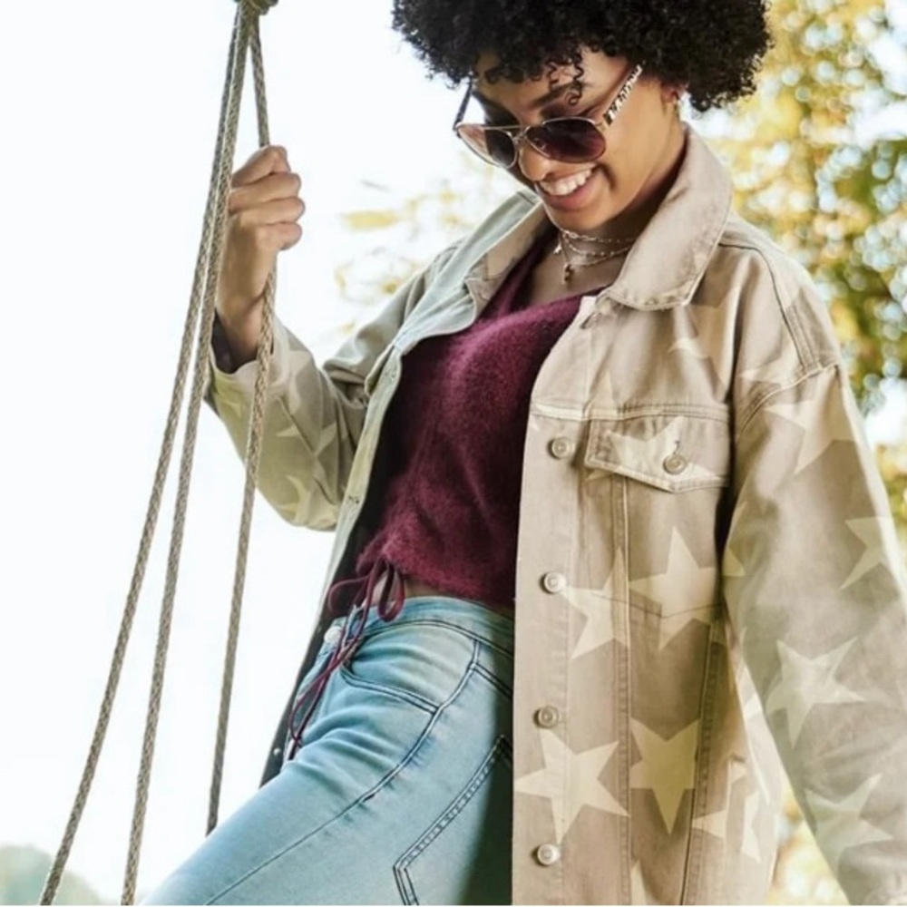 Altar’d State Starstruck Denim Jacket Women’s S (oversized)